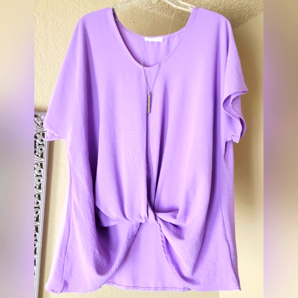 Chic Soul Lilac Blouse Size 1X